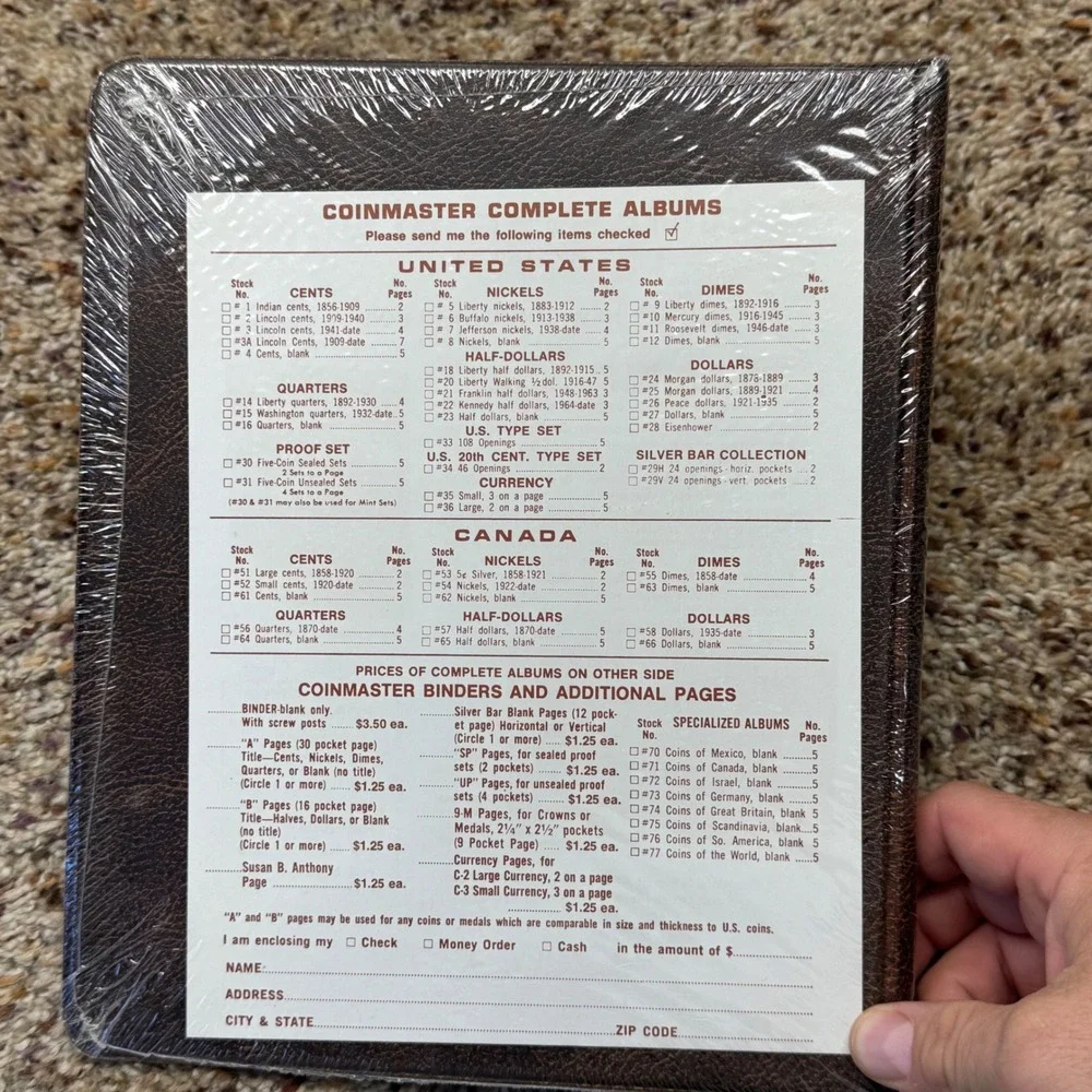 Harco Coinmaster Lincoln Cents Album 1909-1940 Vintage Sealed 3‎ Page Binder